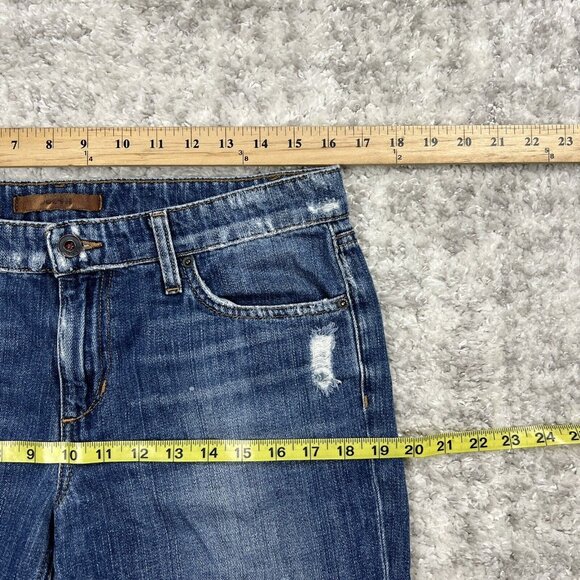 Joe's Jeans 29 Billie Crop Boyfriend Slim Crop Distressed Cuffed Japanese Denim - Picture 9 of 11